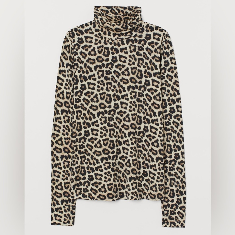 H&M Leopard Print Turtleneck